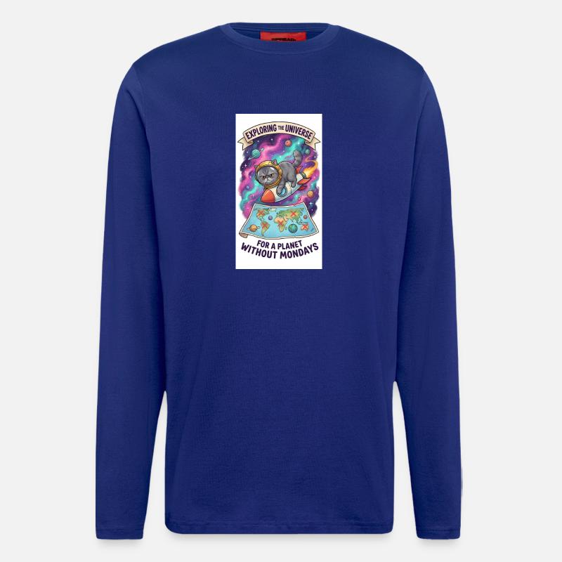 Katzensprung durchs Universum - Langarmshirt - made by SPREAD  - Iconic Blue