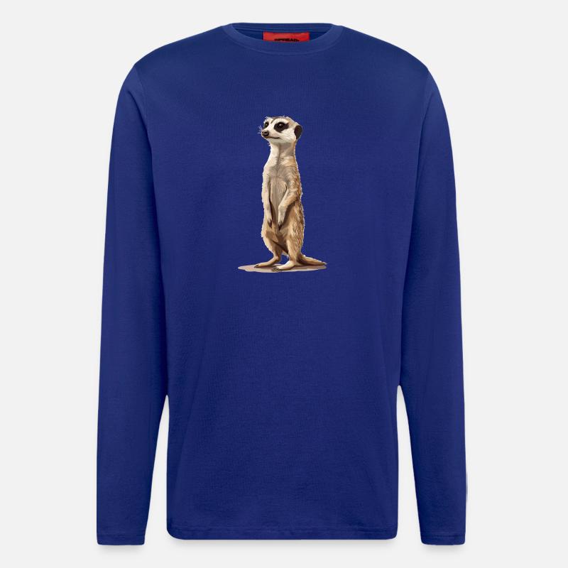 Meerkat Erdmännchen - Langarmshirt - made by SPREAD  - Iconic Blue
