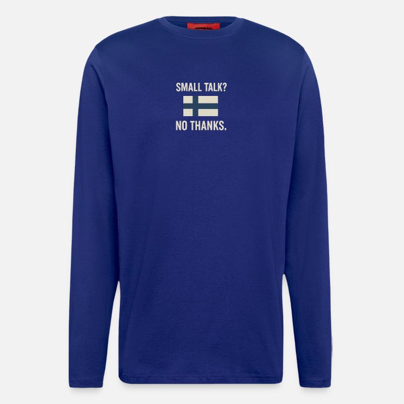 Finnland Flagge. Geplauder - Langarmshirt - made by SPREAD  - Iconic Blue