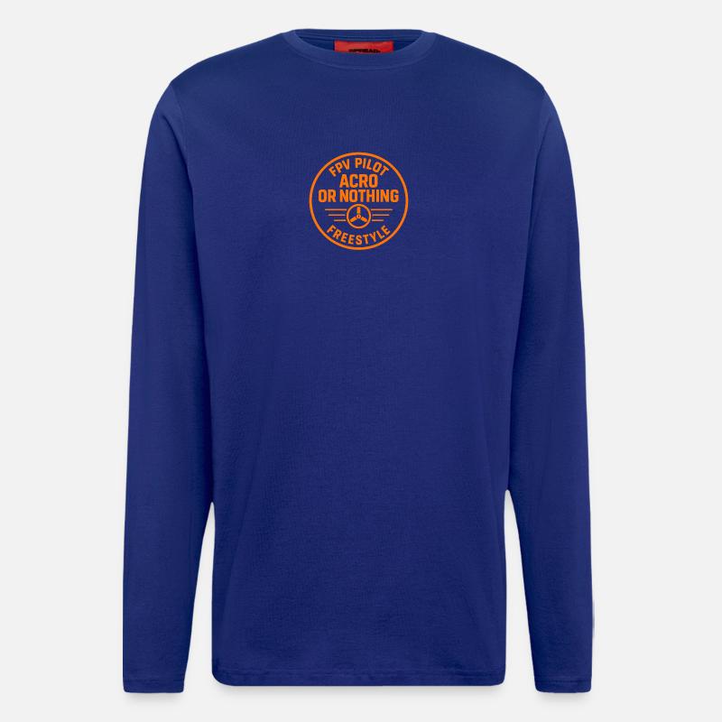 FPV Pilot Acro Freestyle Design - Langarmshirt - made by SPREAD  - Iconic Blue