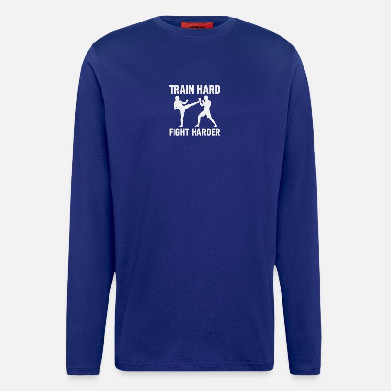 Train_und_kaempfe_haerter-5- - Langarmshirt - made by SPREAD  - Iconic Blue