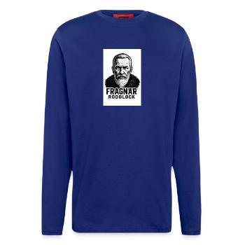 Fragnar Rodblock Wikingerporträt - Langarmshirt - made by SPREAD  - Iconic Blue - Vorne