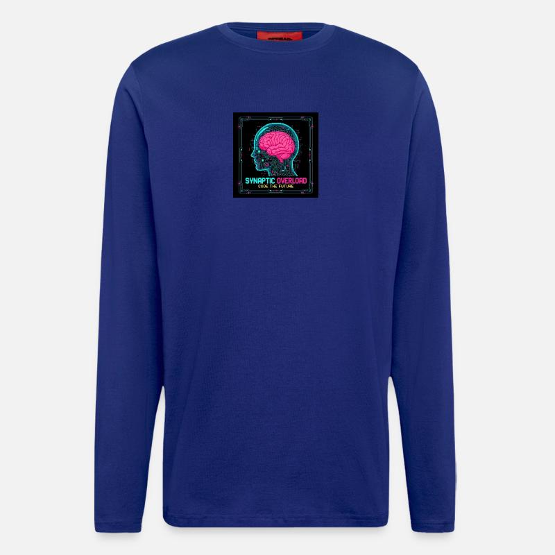 Synaptic Overload Neon Brain - Langarmshirt - made by SPREAD  - Iconic Blue