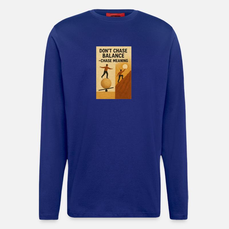 Gleichgewicht Sinnsuche - Langarmshirt - made by SPREAD  - Iconic Blue