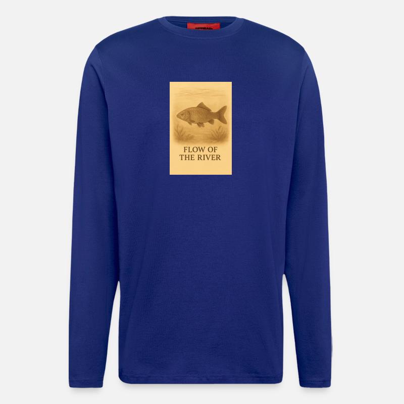 Bach des Flusses Vis - Langarmshirt - made by SPREAD  - Iconic Blue