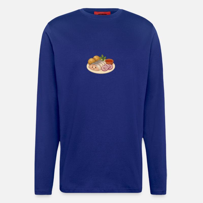 Hering mit Kartoffeln - Langarmshirt - made by SPREAD  - Iconic Blue