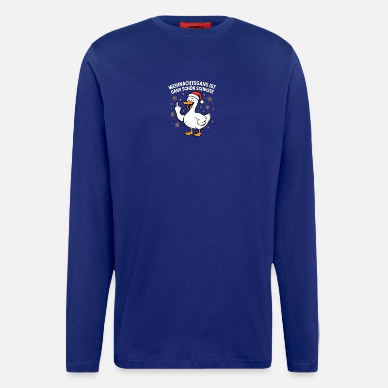 Weihnachtsgans ist Gans schön scheisse - Langarmshirt - made by SPREAD  - Iconic Blue