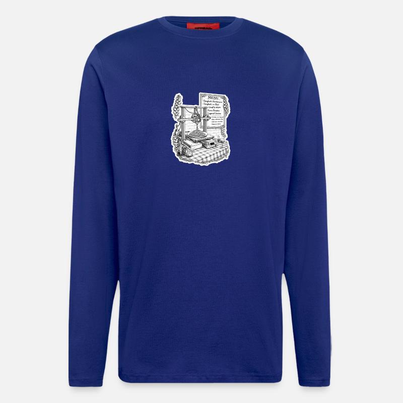 Spaghetti-3D-Drucker - Langarmshirt - made by SPREAD  - Iconic Blue