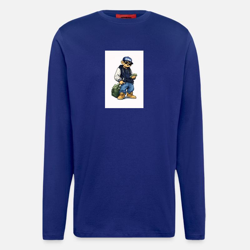 Kingz Monkey Hustler - Longsleeve - made by SPREAD  - Iconic Blue