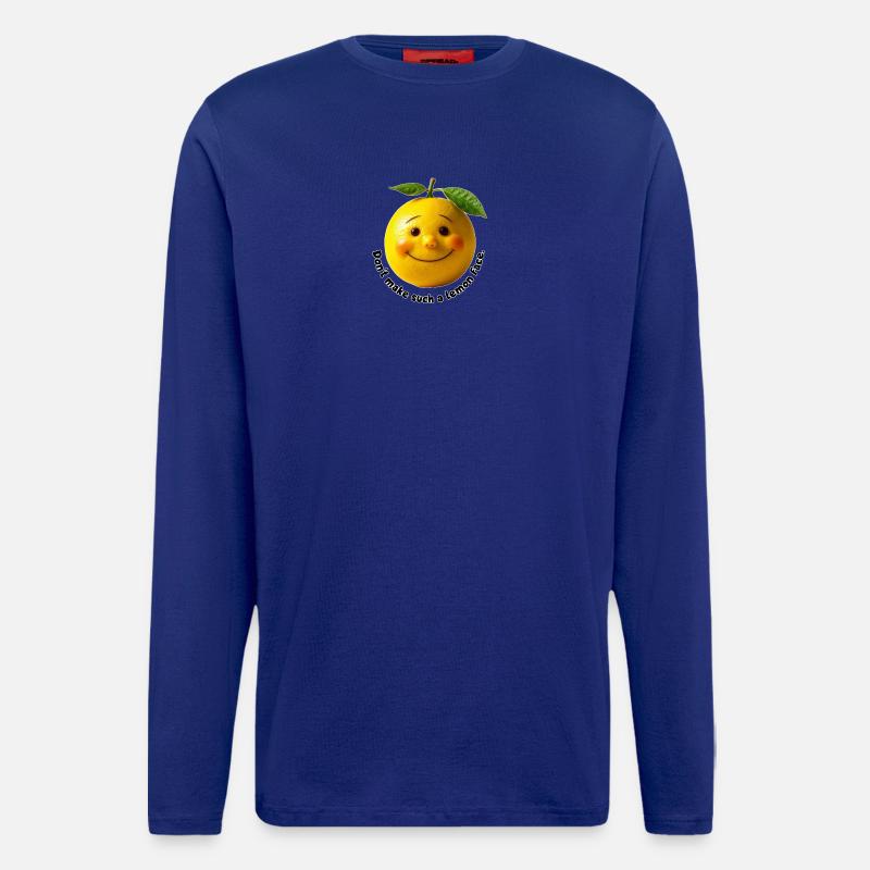 Zitrone mit süßem Lächeln - Langarmshirt - made by SPREAD  - Iconic Blue