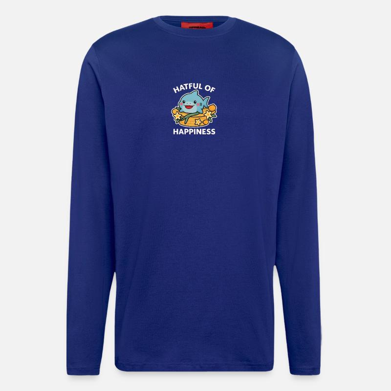 Süßer Hai im Glückskorb - Langarmshirt - made by SPREAD  - Iconic Blue