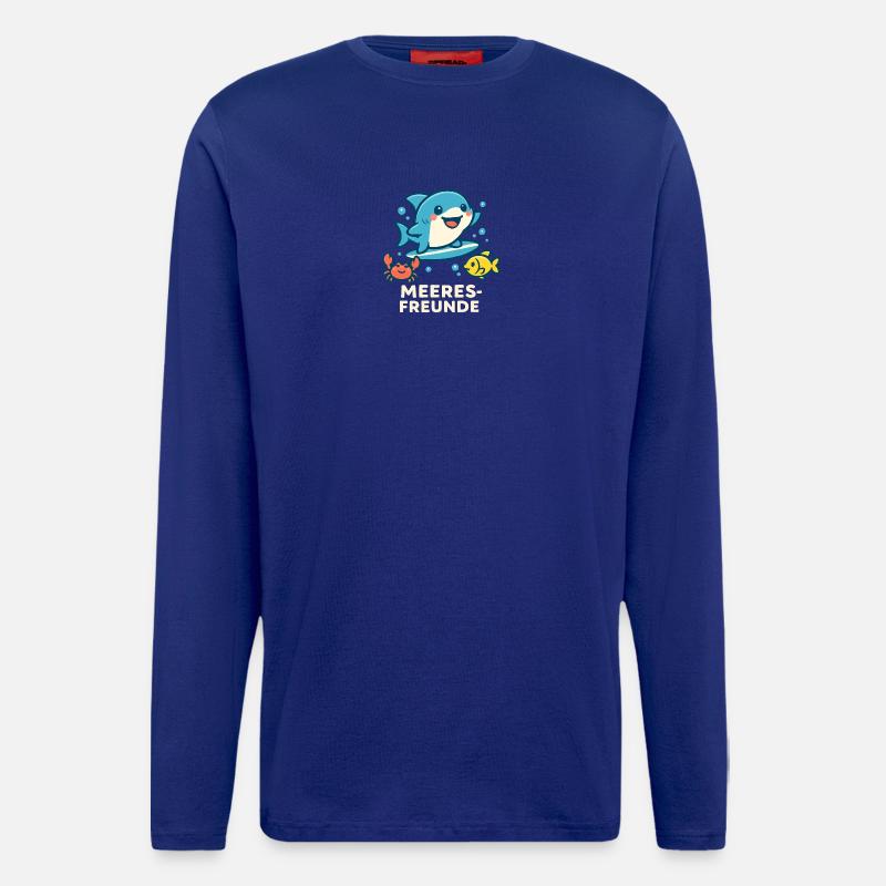 Meeresfreunde Surferfreunde - Langarmshirt - made by SPREAD  - Iconic Blue