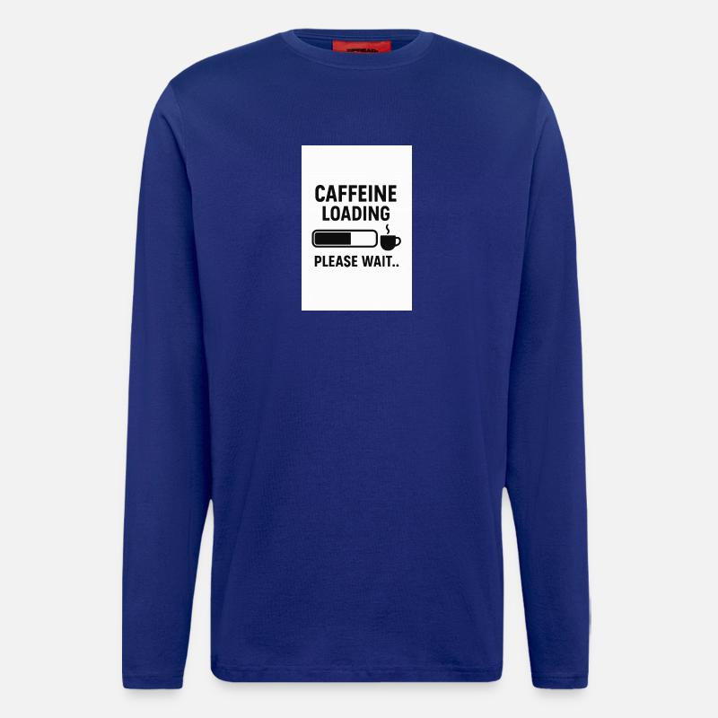 Kaffee Ladezustand – Bitte Warten - Langarmshirt - made by SPREAD - Iconic Blue