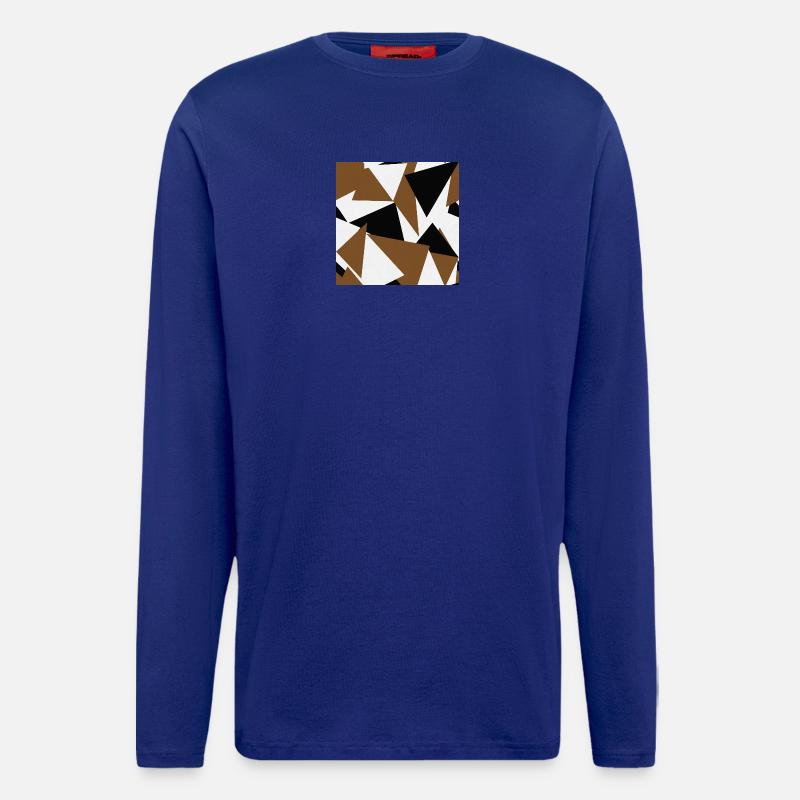 Brown Black Triangles Geometry - Longsleeve - made by SPREAD - Iconic Blue