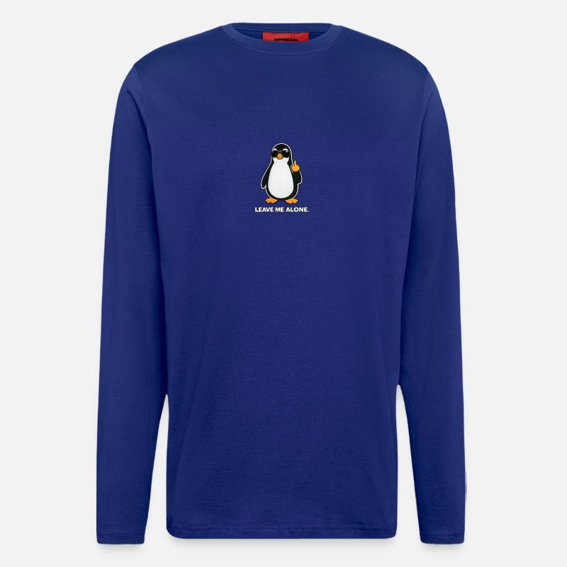 Pinguin in Sonnenbrillen-Nihilismus-Meme - Langarmshirt - made by SPREAD  - Iconic Blue