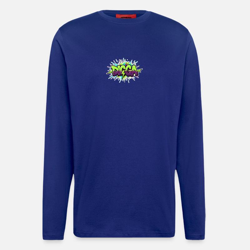 Digga Graffiti Neon Burst - Langarmshirt - made by SPREAD  - Iconic Blue