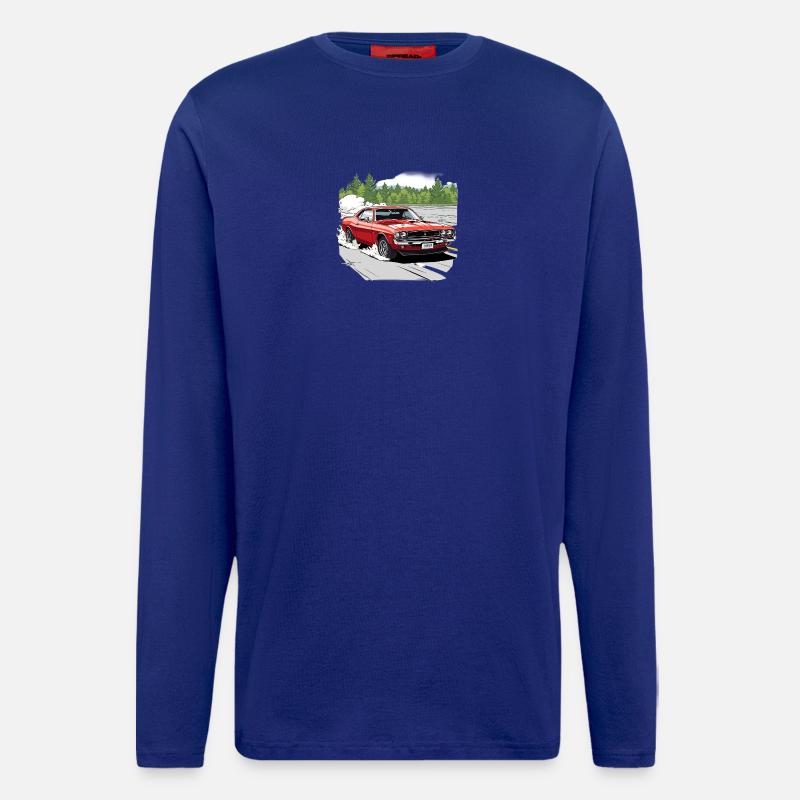 Klassische Auto-Drift in Rot - Langarmshirt - made by SPREAD - Iconic Blue
