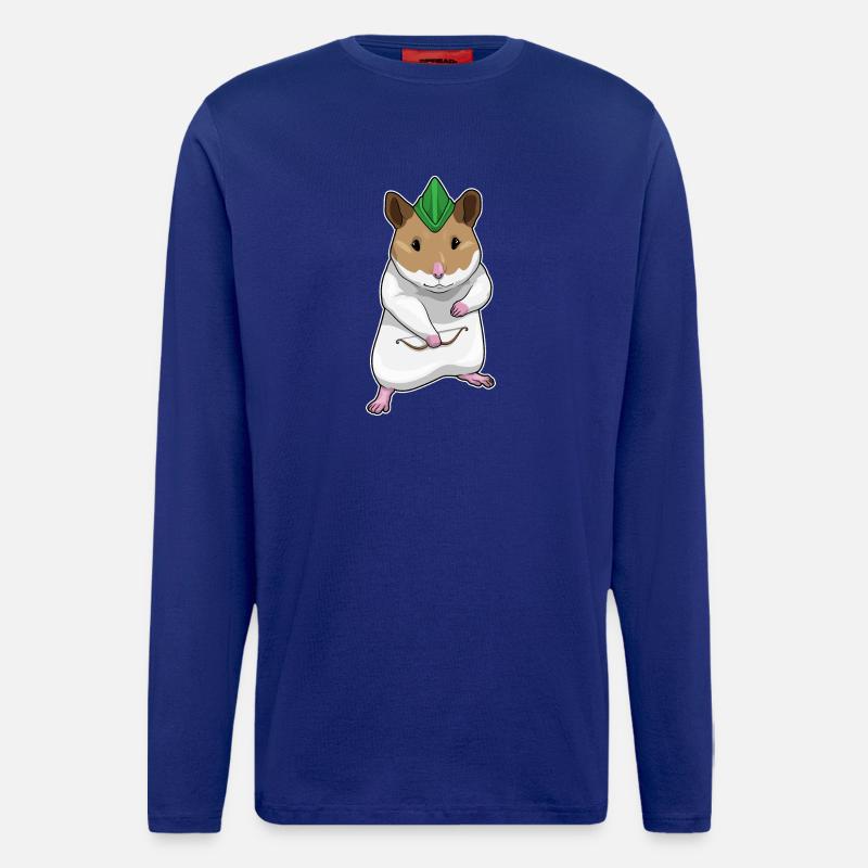 Hamster Bogenschütze Bogen - Langarmshirt - made by SPREAD  - Iconic Blue
