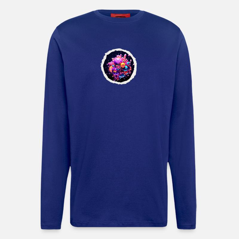 Cosmic funky bubbles - Longsleeve - made by SPREAD  - Iconic Blue
