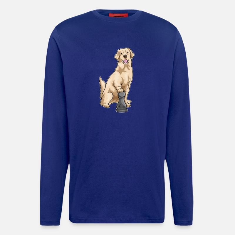 Labrador Schachfigur Bauer Schach - Langarmshirt - made by SPREAD  - Iconic Blue