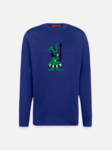Diver bunny (3c) - Langarmshirt - made by SPREAD  - Iconic Blue