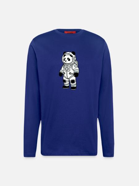Combinaison spatiale panda bear - Manches longues bio décontracté fabriqué en UE - Iconic Blue
