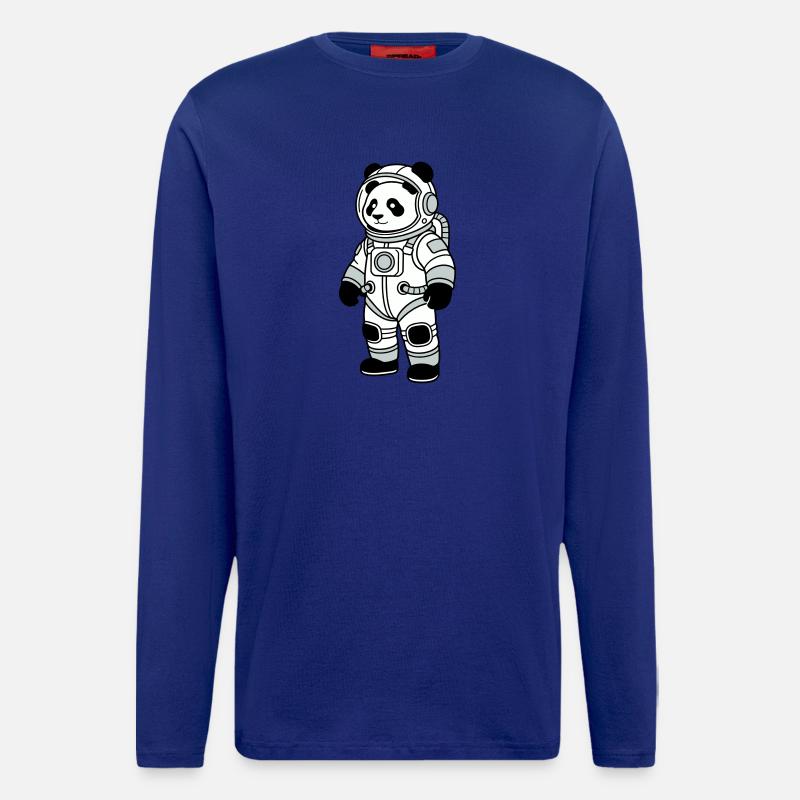 Panda-Bär-Raumanzug - Langarmshirt - made by SPREAD  - Iconic Blue