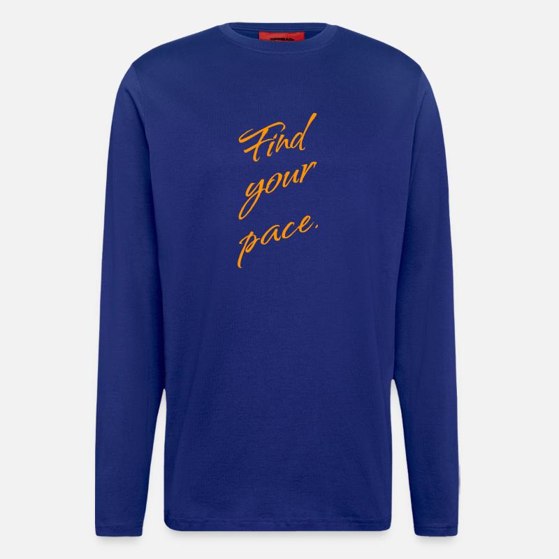 Find Your Pace – Mindset & Balance - Langarmshirt - made by SPREAD  - Iconic Blue