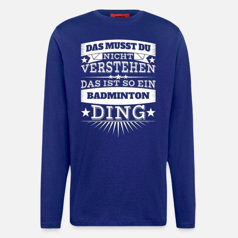 Badminton Ding - Langarmshirt - made by SPREAD  - Iconic Blue