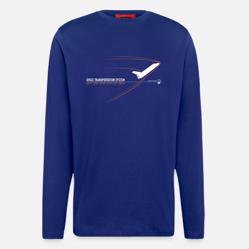 Space Shuttle (Orange print) - Longsleeve - made by SPREAD  - Iconic Blue