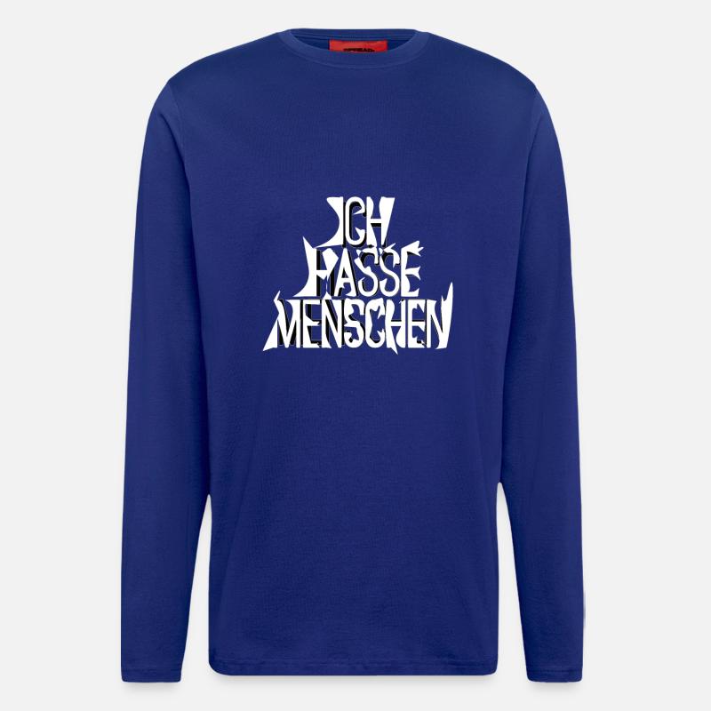 Ich Hasse Menschen - Langarmshirt - made by SPREAD - Iconic Blue