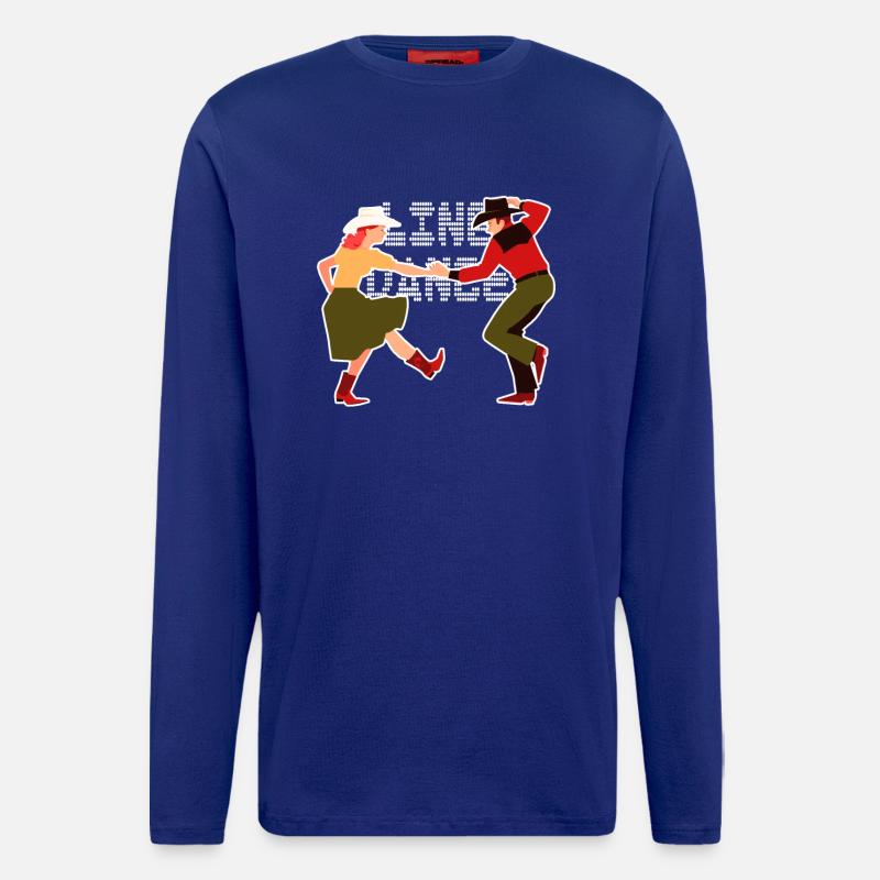 Line Dance - Langarmshirt - made by SPREAD  - Iconic Blue