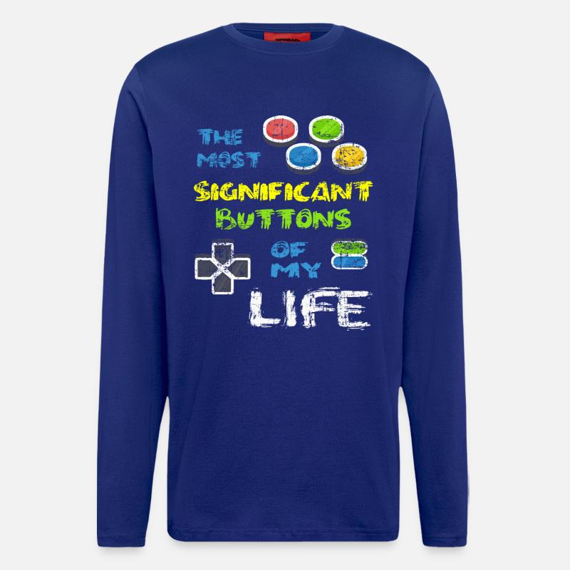 Videospiel Videogame Spielen Hobby Geschenk - Langarmshirt - made by SPREAD  - Iconic Blue