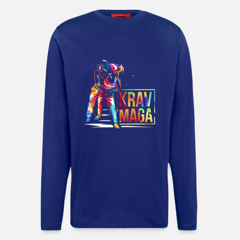 Krav Maga Geschenk - Langarmshirt - made by SPREAD  - Iconic Blue