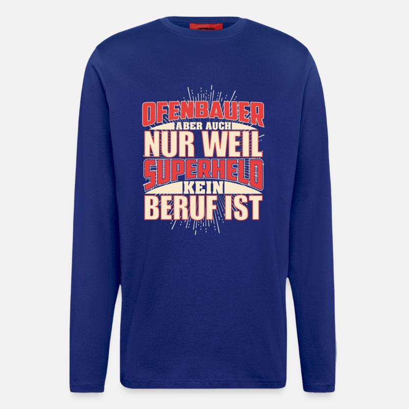 Ofenbauer Superheld - Langarmshirt - made by SPREAD  - Iconic Blue