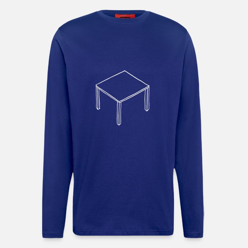 Table white - Longsleeve - made by SPREAD  - Iconic Blue