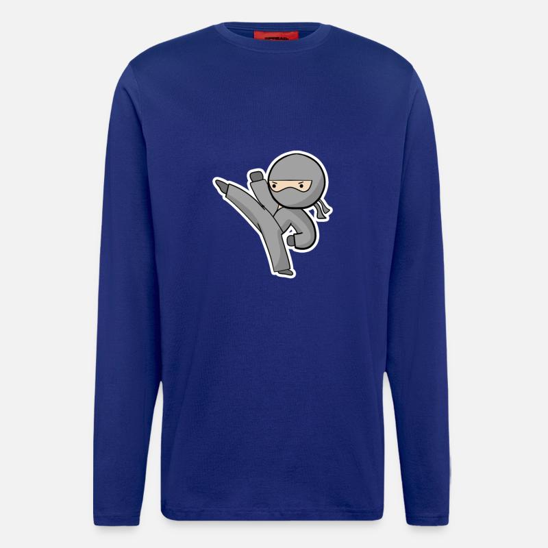 Ninja Kick - Langarmshirt - made by SPREAD - Iconic Blue