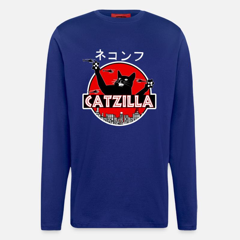 catzilla cat - Longsleeve - made by SPREAD  - Iconic Blue