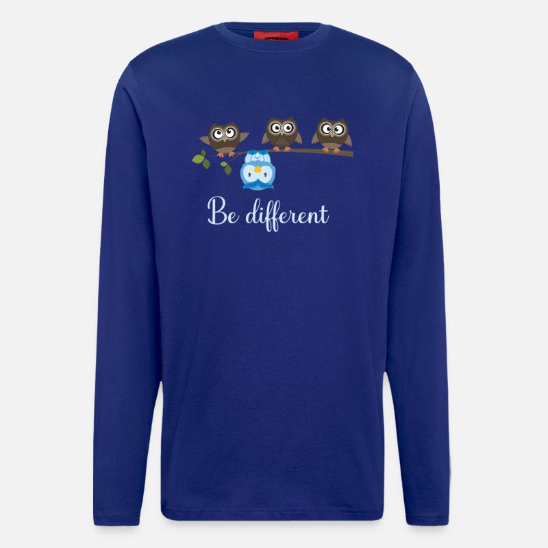 Be Different Eule - Langarmshirt - made by SPREAD  - Iconic Blue