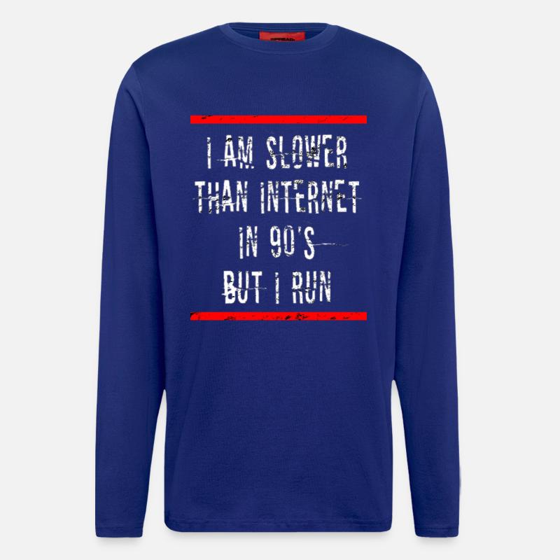 Slow Runner Running Run Gift - Longsleeve - made by SPREAD  - Iconic Blue