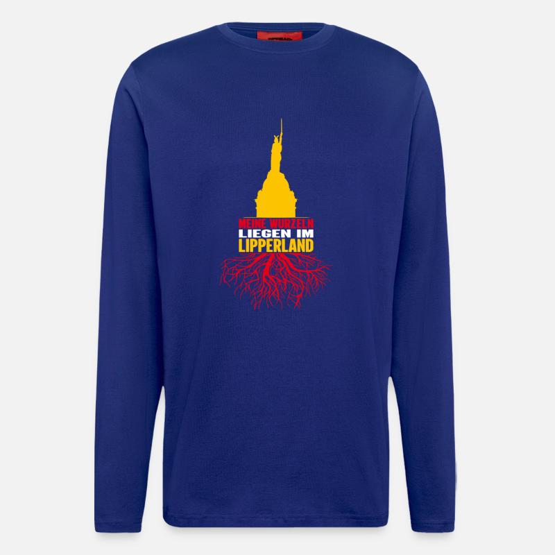Lippe Lipperland Hermannsdenkmal Kreis Lippe - Langarmshirt - made by SPREAD  - Iconic Blue