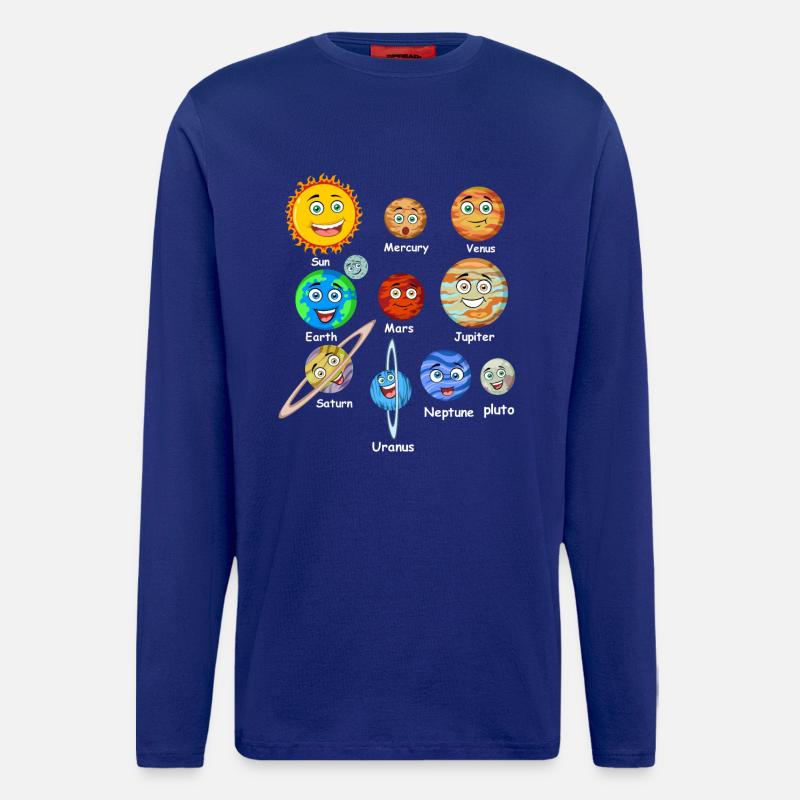 Solar system planets - Longsleeve - made by SPREAD  - Iconic Blue