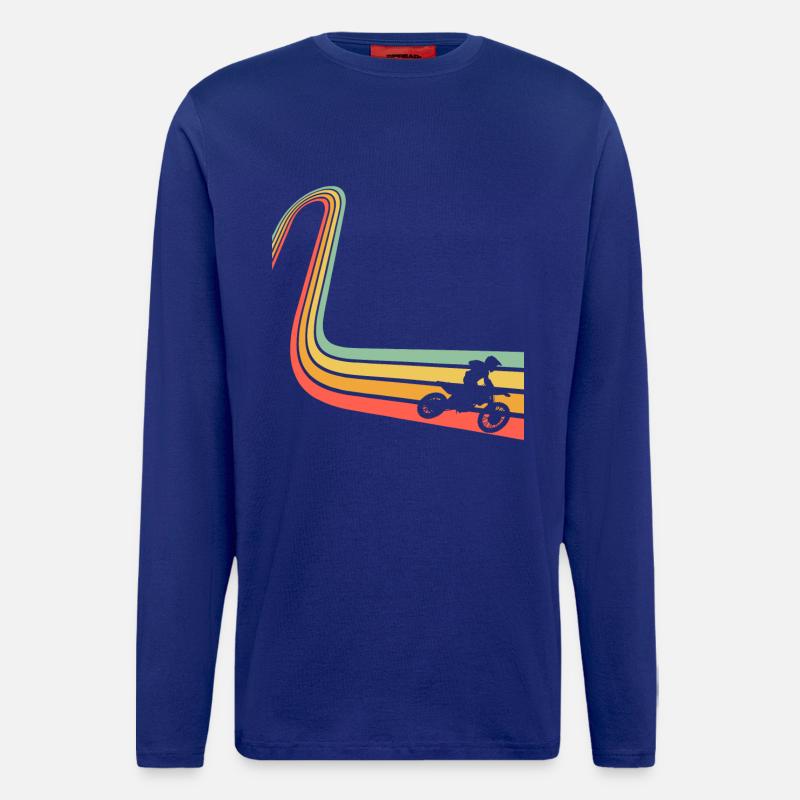 Motocross - Langarmshirt - made by SPREAD  - Iconic Blue
