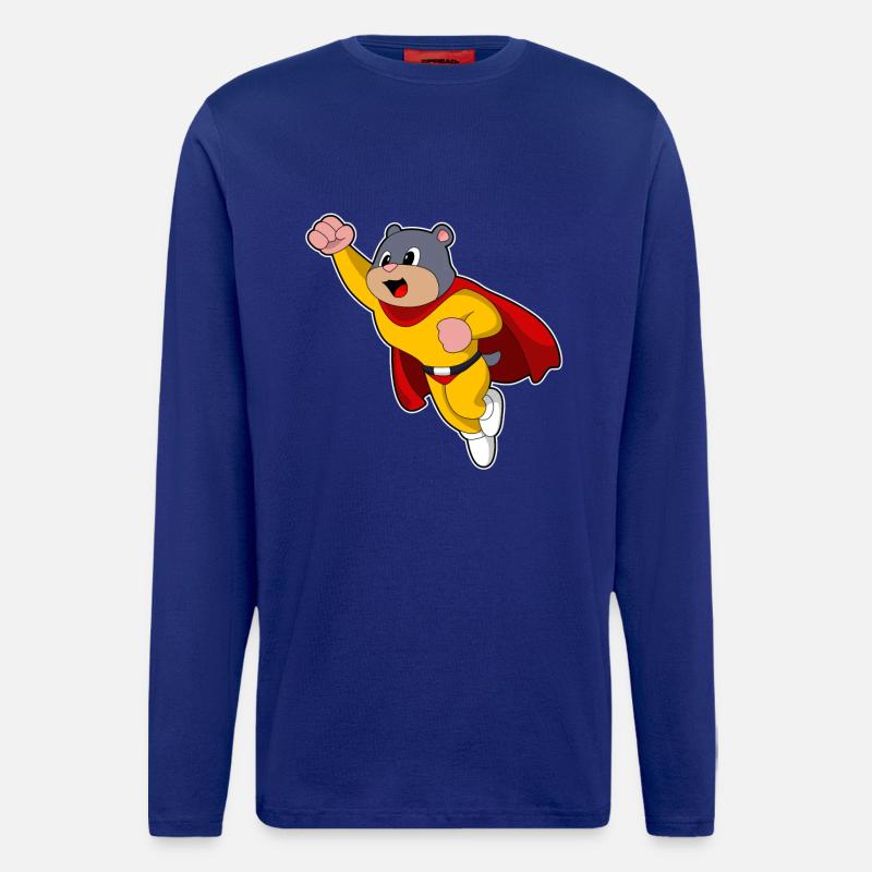 Maulwurf als Held - Langarmshirt - made by SPREAD  - Iconic Blue