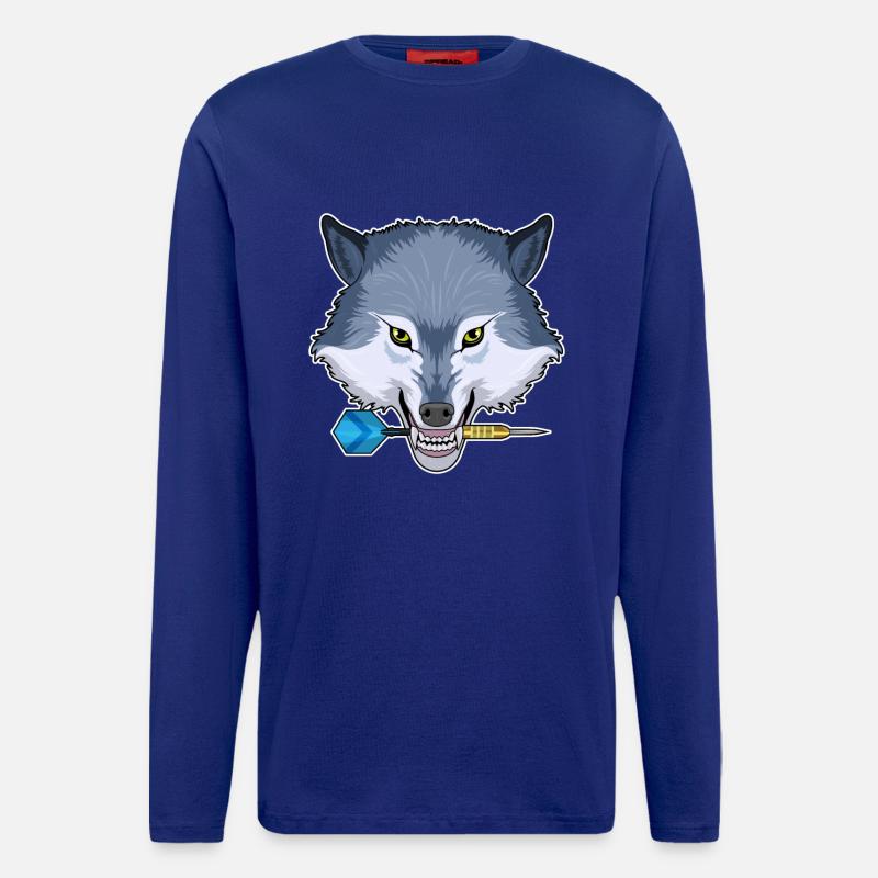 Wolf Dart Dartpfeil - Langarmshirt - made by SPREAD - Iconic Blue