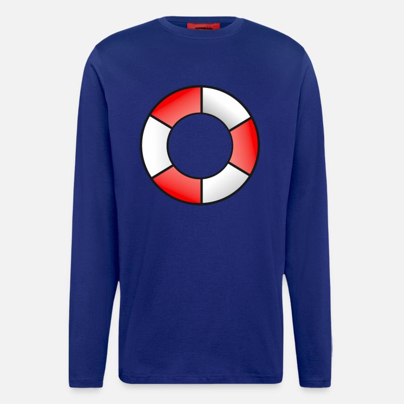 Rettungsring Rot Weiß - Langarmshirt - made by SPREAD  - Iconic Blue
