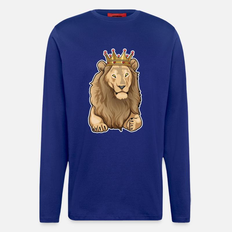 Löwe Krone - Langarmshirt - made by SPREAD - Iconic Blue