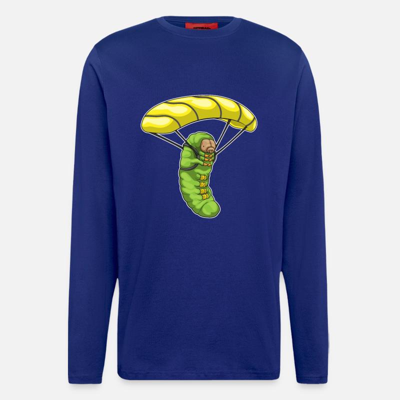 Raupe Fallschirm - Langarmshirt - made by SPREAD  - Iconic Blue