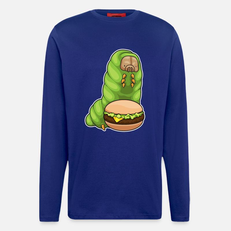 Raupe Cheeseburger - Langarmshirt - made by SPREAD - Iconic Blue