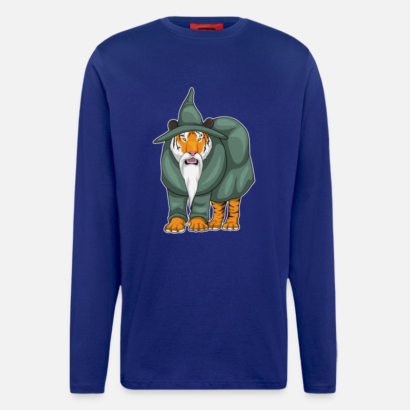 Tiger Zauberer - Langarmshirt - made by SPREAD  - Iconic Blue